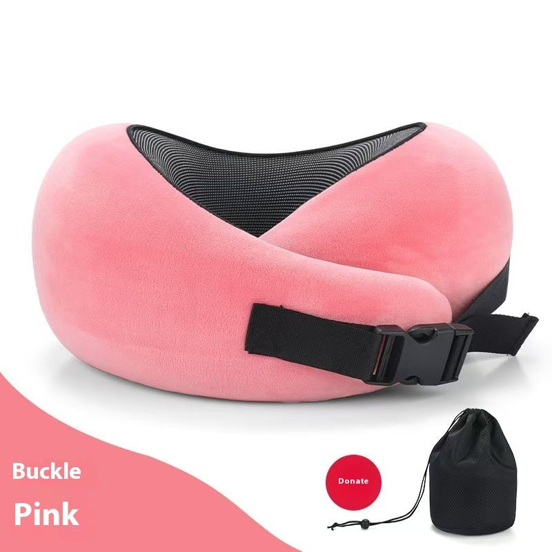 Memory Foam Travel Neck Pillow | Adjustable U-Shape Support