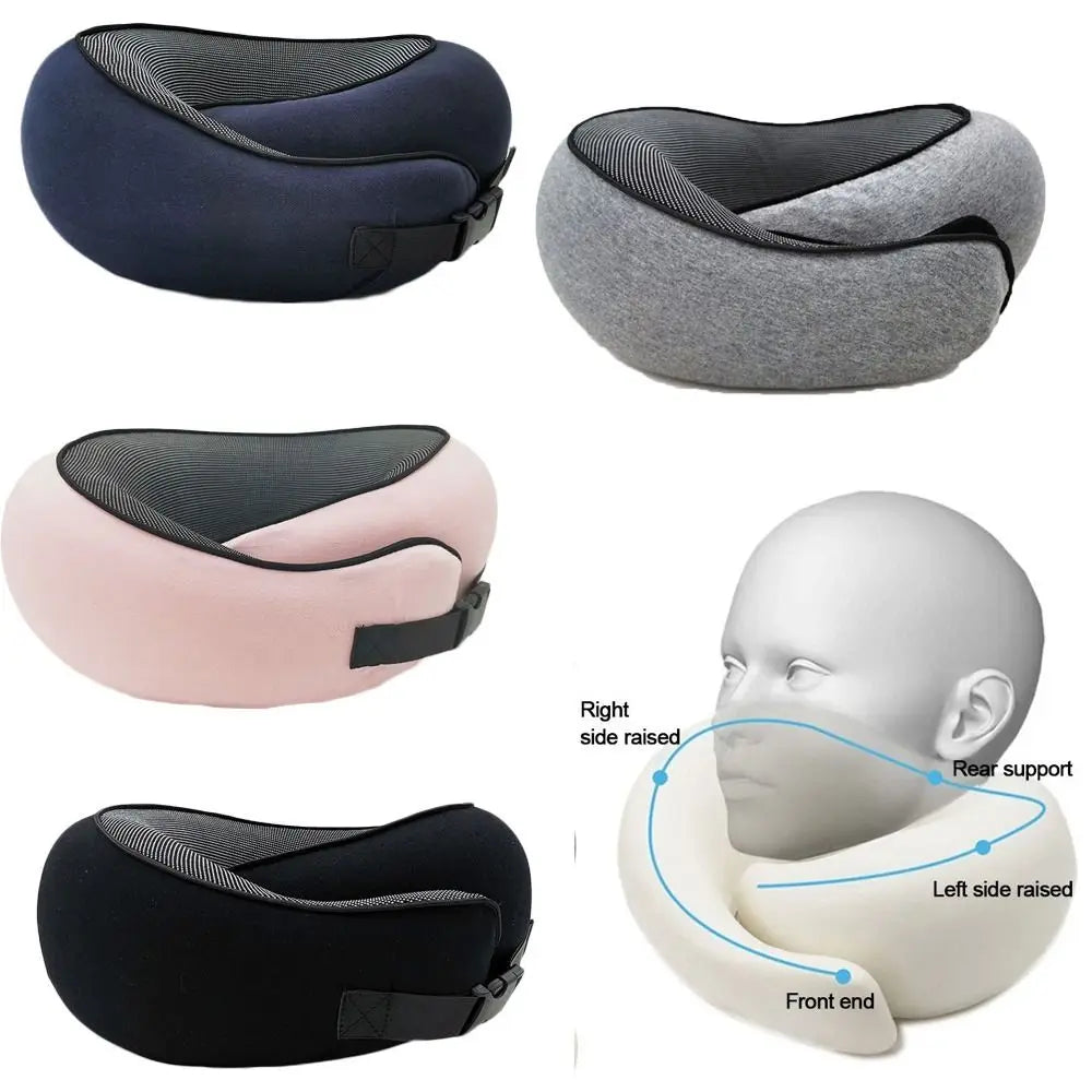 Memory Foam Travel Neck Pillow | Adjustable U-Shape Support