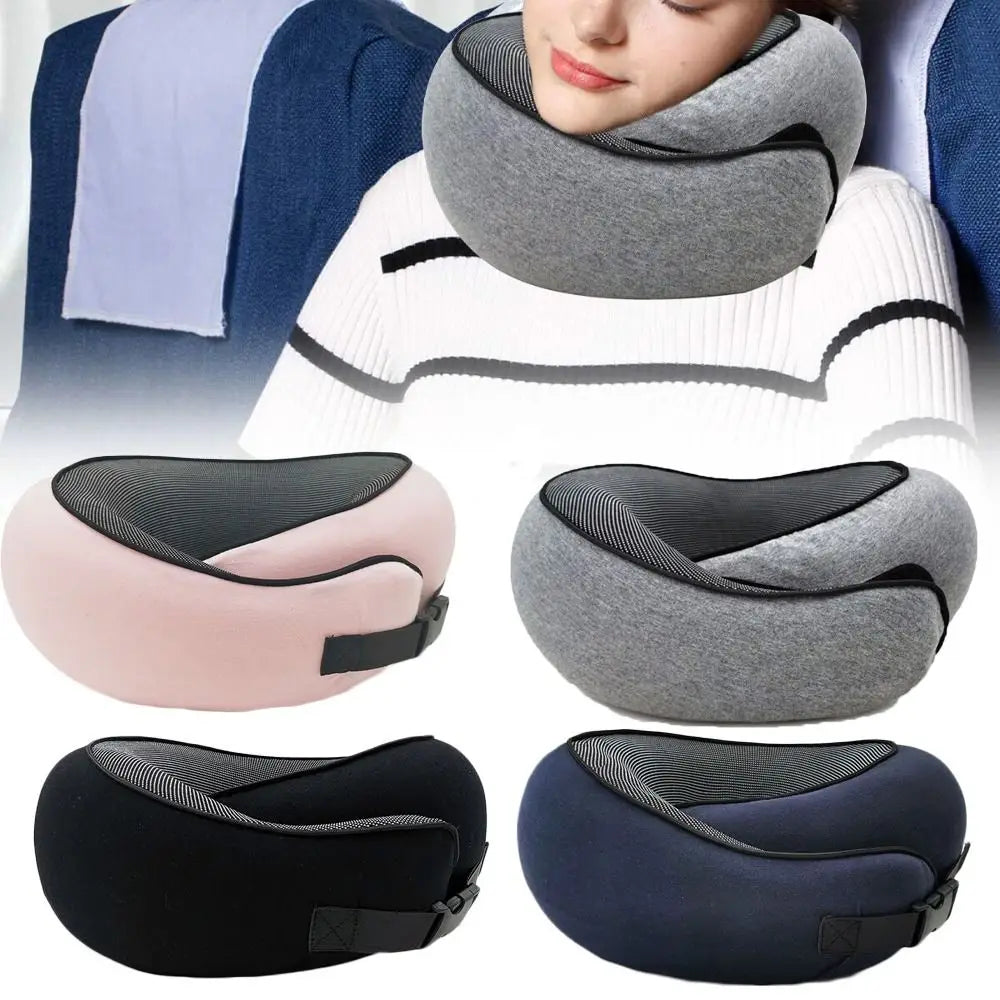 Memory Foam Travel Neck Pillow | Adjustable U-Shape Support
