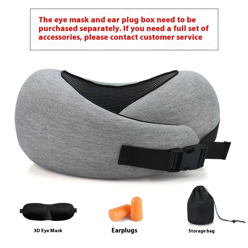 Memory Foam Travel Neck Pillow | Adjustable U-Shape Support