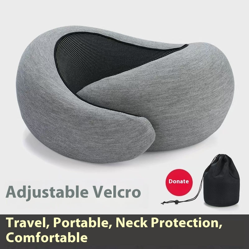 Memory Foam Travel Neck Pillow | Adjustable U-Shape Support