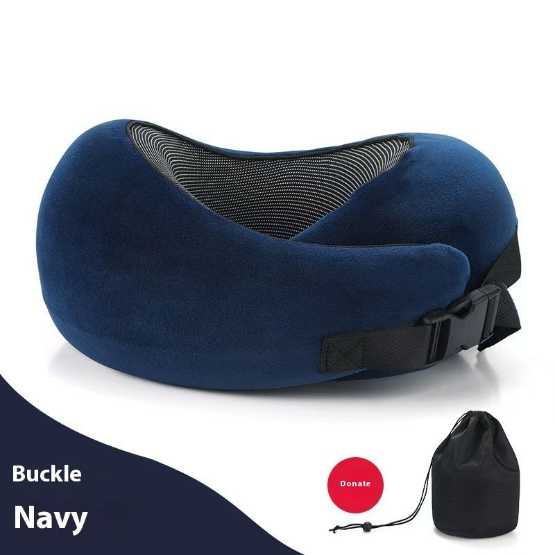 Memory Foam Travel Neck Pillow | Adjustable U-Shape Support